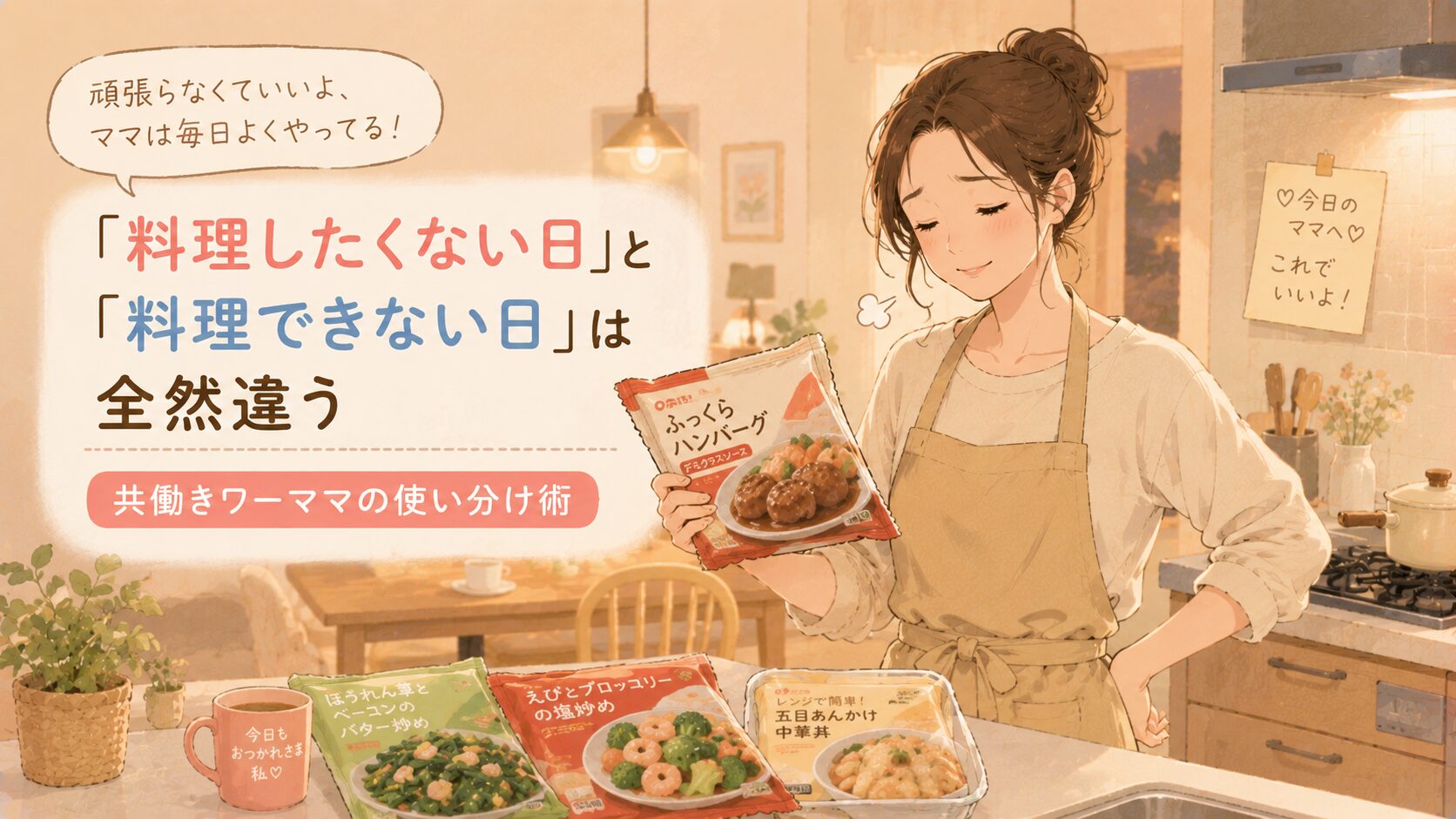 「料理したくない日」と「料理できない日」は全然違う｜共働きワーママの使い分け術