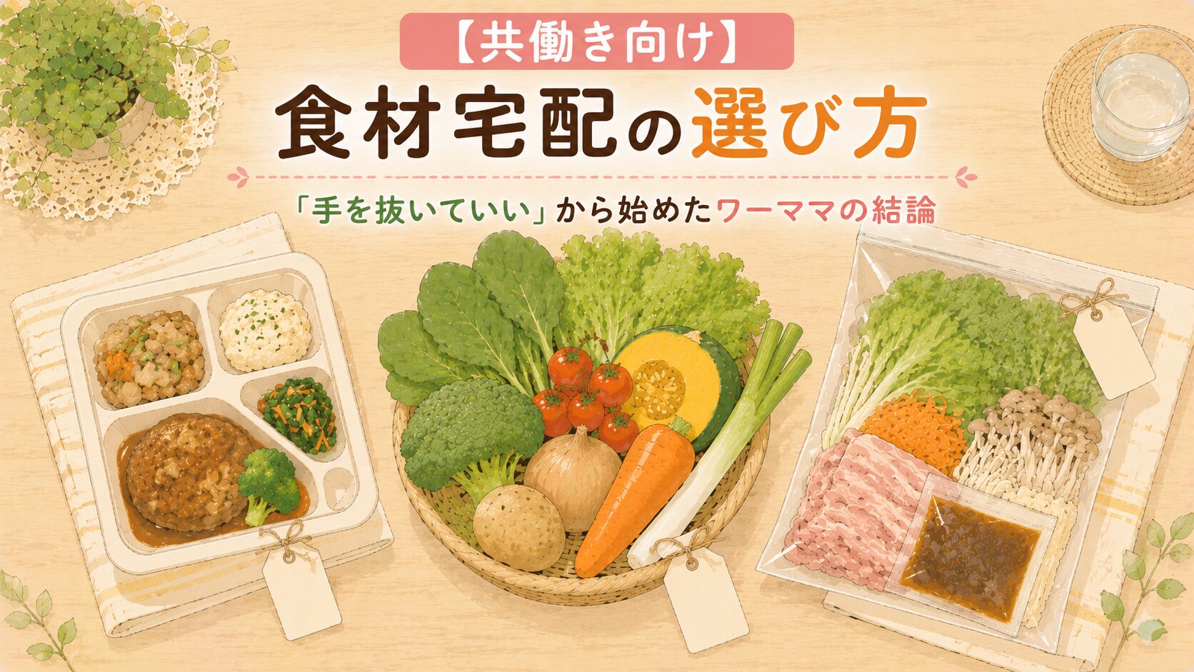 【共働き向け】食材宅配の選び方｜「手を抜いていい」から始めたワーママの結論
