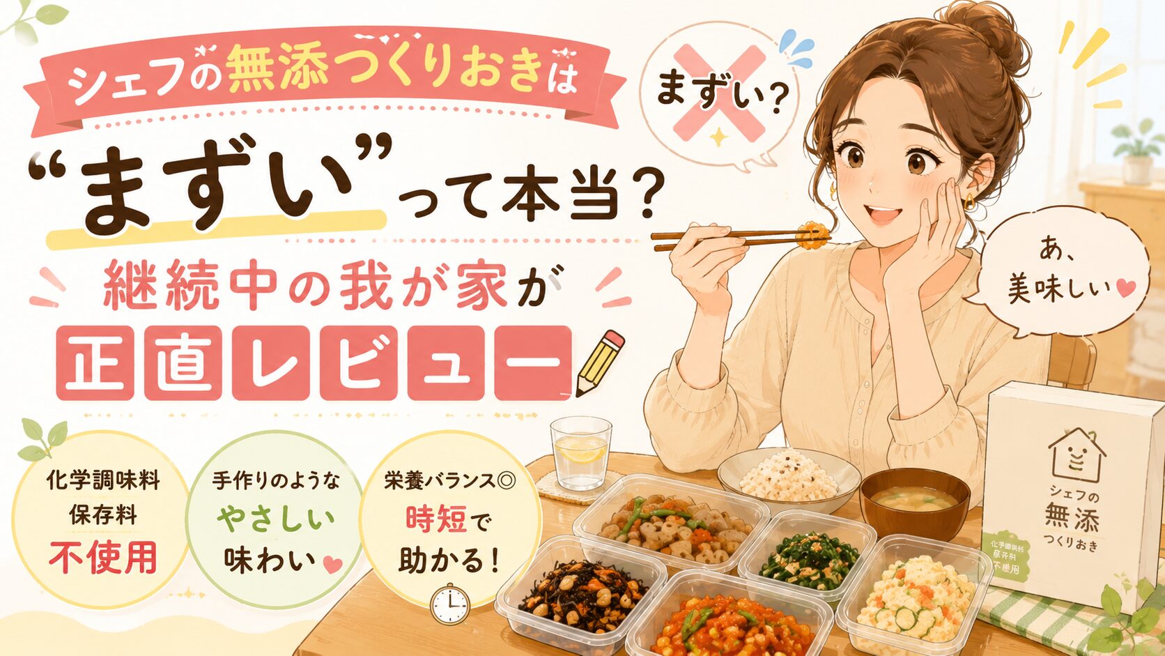 シェフの無添つくりおきは「まずい」って本当？継続中の我が家が正直レビュー