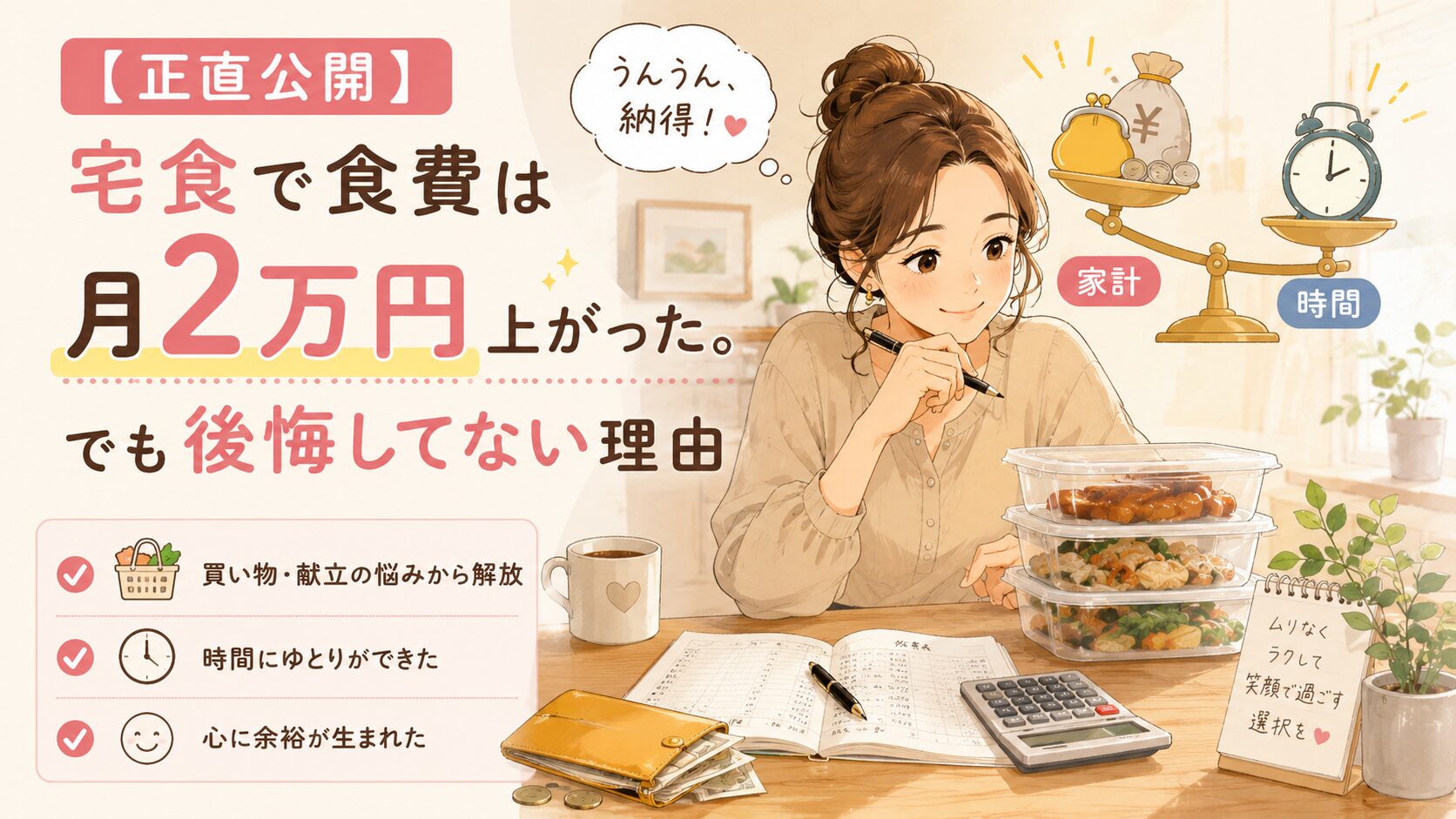 宅食で食費は月2万円上がった。でも後悔してない理由 アイキャッチ画像