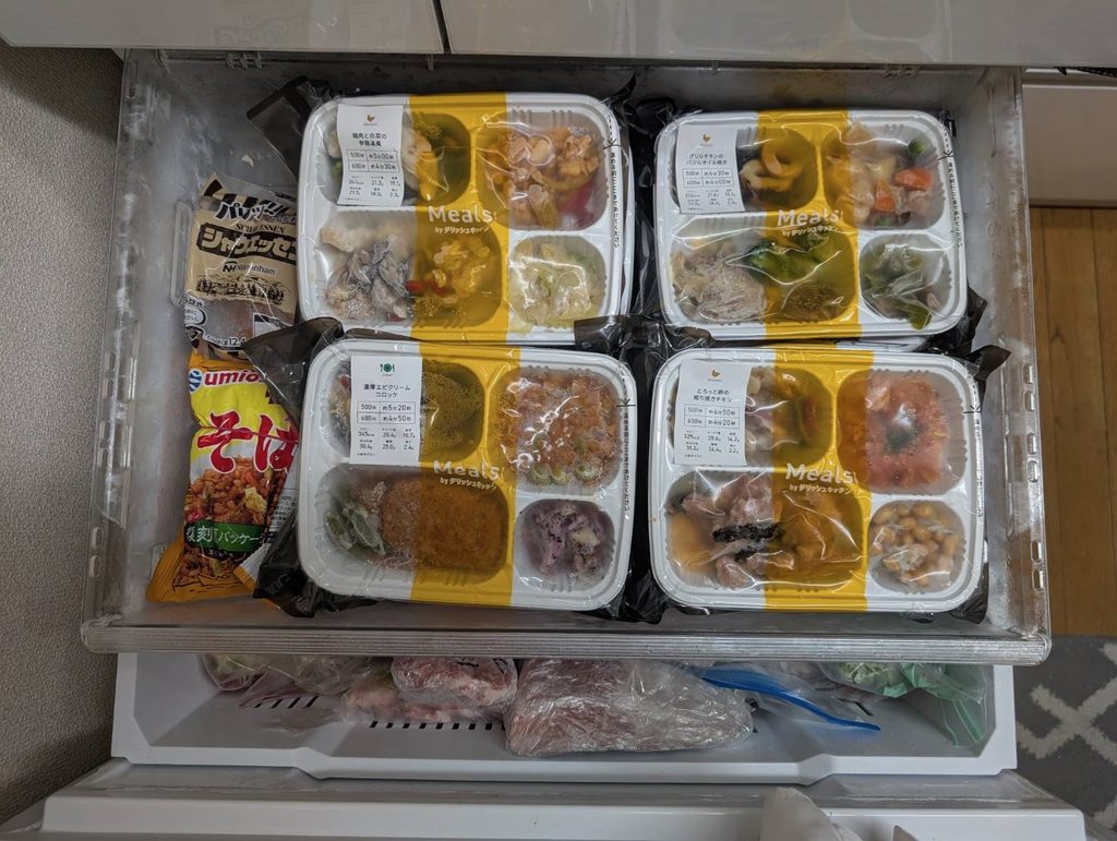 Meals 冷凍庫詰め込み 様子