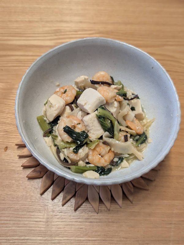 ツクリオ 豆腐と海老の中華炒め