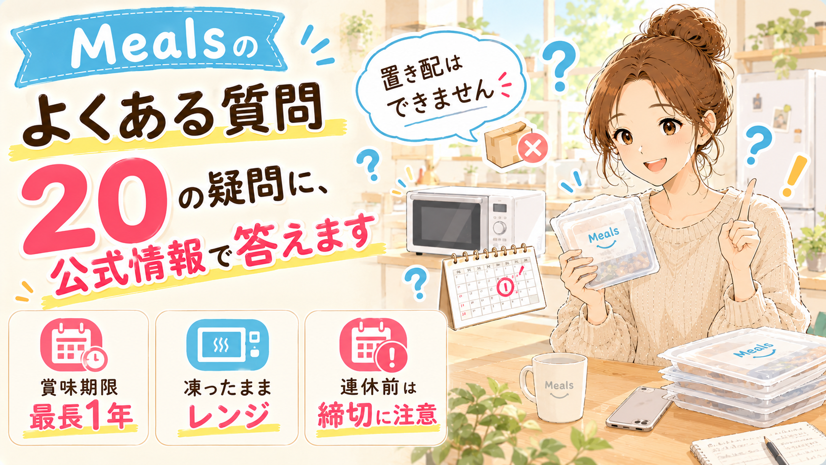 Meals（ミールズ）のよくある質問20選｜賞味期限・温め方・置き配・添加物を公式情報で解決